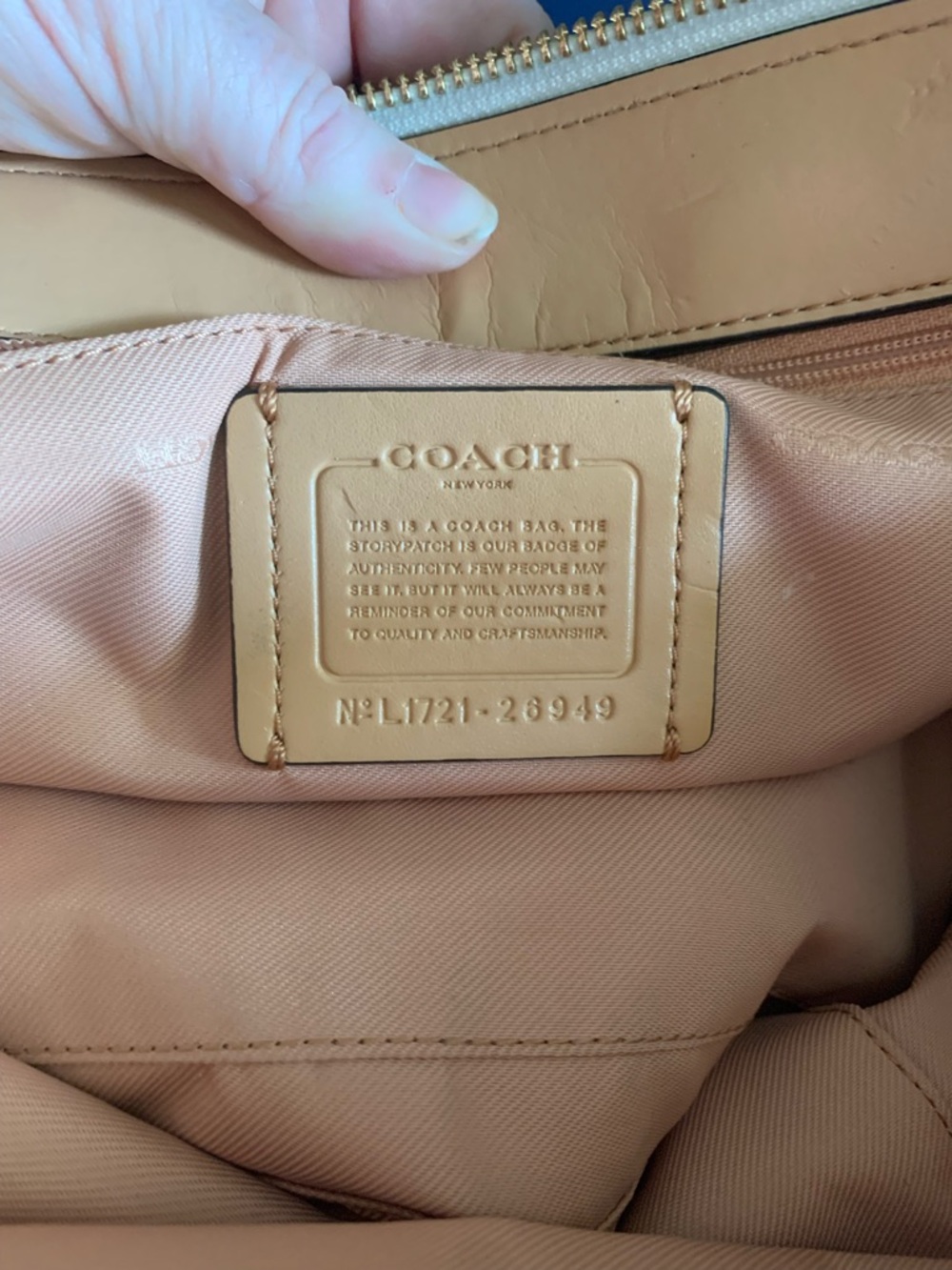 Tan and Black Women's Swagger Handbag with Gold Hardware - Picture 2 of 9